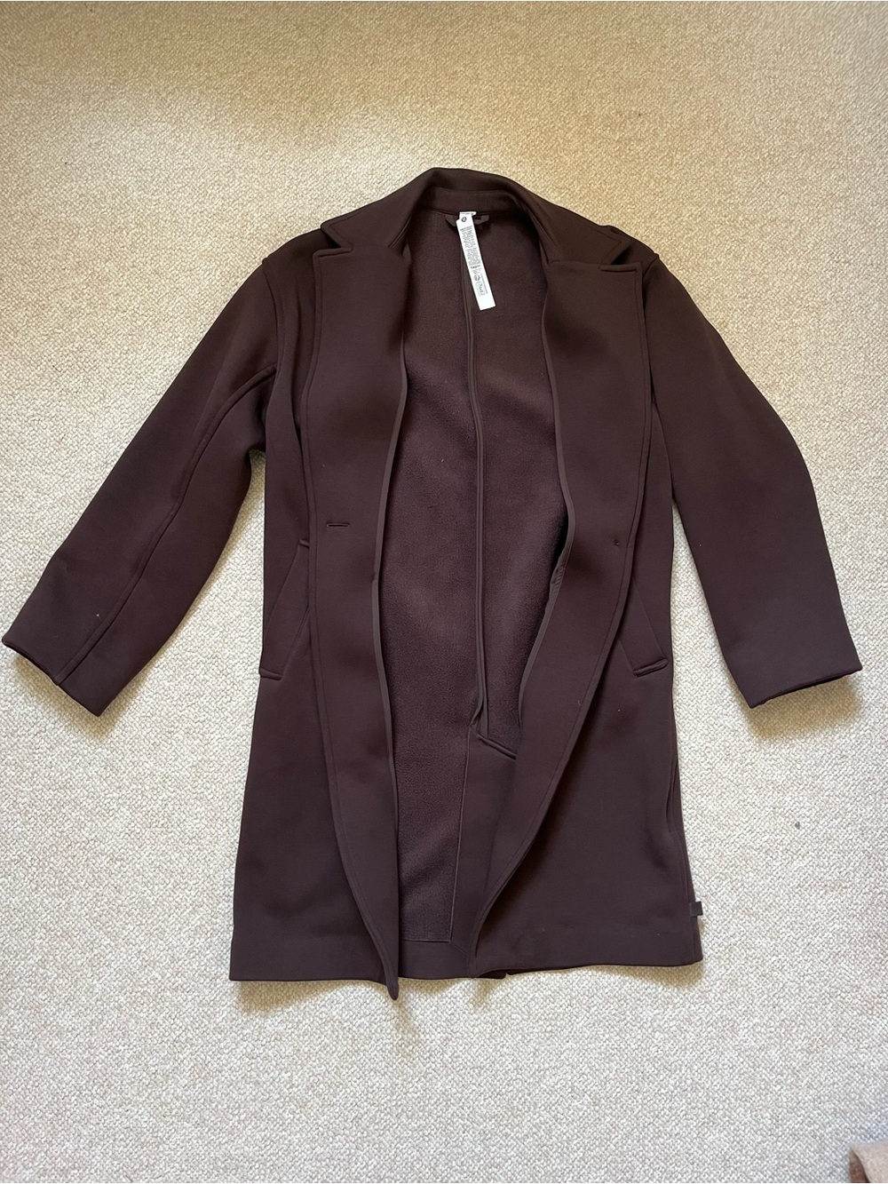 lululemon athletica Dark Brown Open-Front Trench Coat